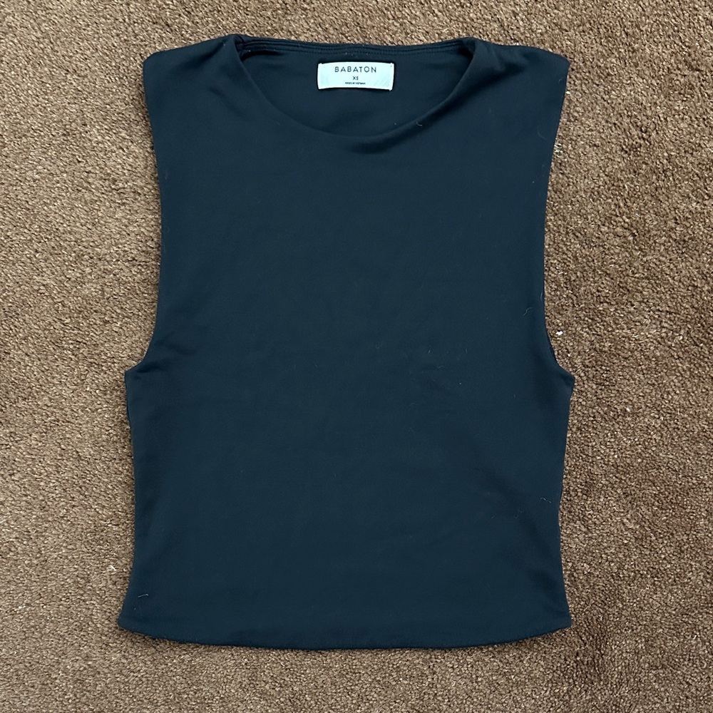 Aritzia Babaton Black Muscle Tee XS